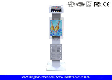 주문 Ipad 독립 구조로 서있는 소형 대 Lockable 안전한 Ipad 간이 건축물, 로고 위원회 및 전단 선반 online manufacture