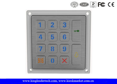 주문 14 열쇠 Backlit 금속 키패드 IP65 방수 키패드 4x4 자료표를 은도금하십시오 online manufacture