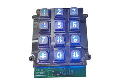 주문 접근 제한 체계를 위한 LED Backlit 금속 키패드 실리콘고무 착색된 열쇠 online manufacture