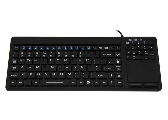 주문 FN 키 / 숫자 키패드를 포함하는 107 키 / 터치 패드로 방수 실리콘 키보드 online manufacture